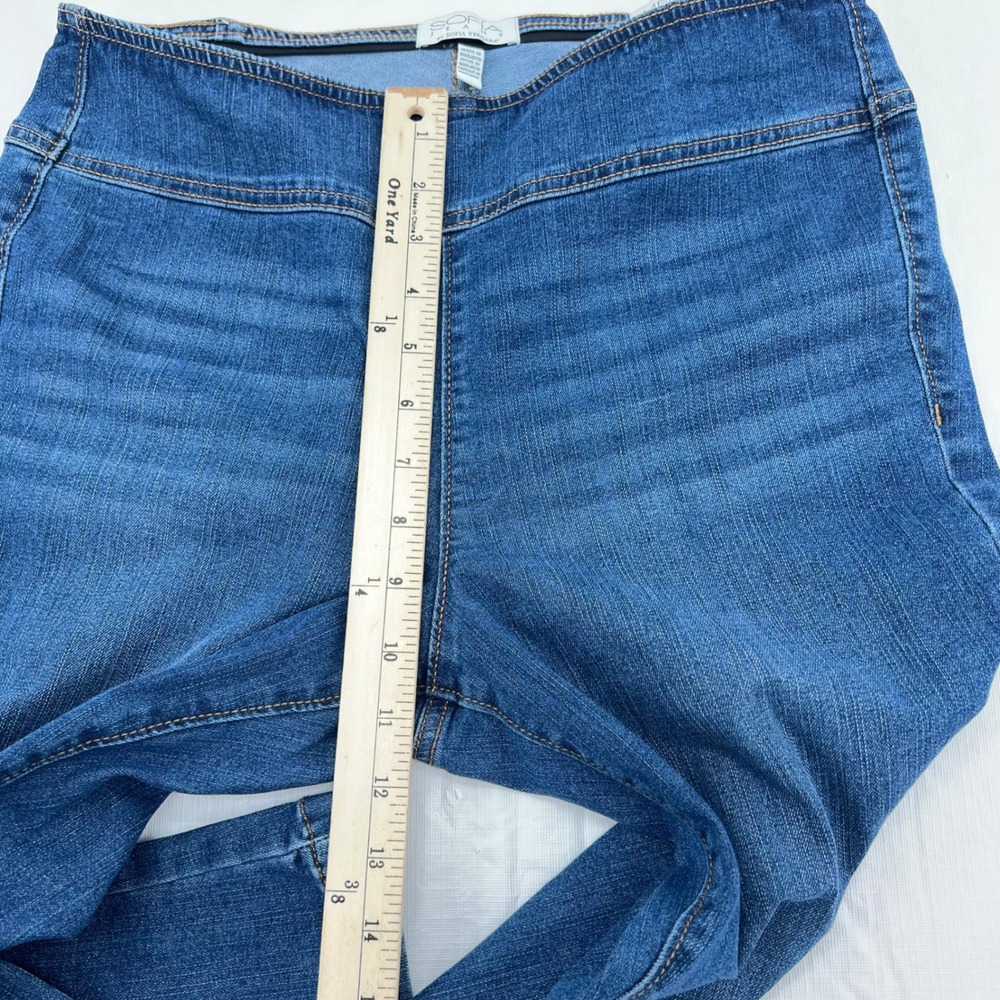 Sofia Jeans by Sofia Vergara Melisa Flare Pull On Stretch Jeans Blue Womens 10 - Picture 8 of 8